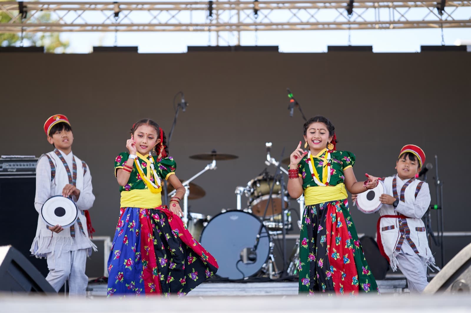 Classical dancers on stage